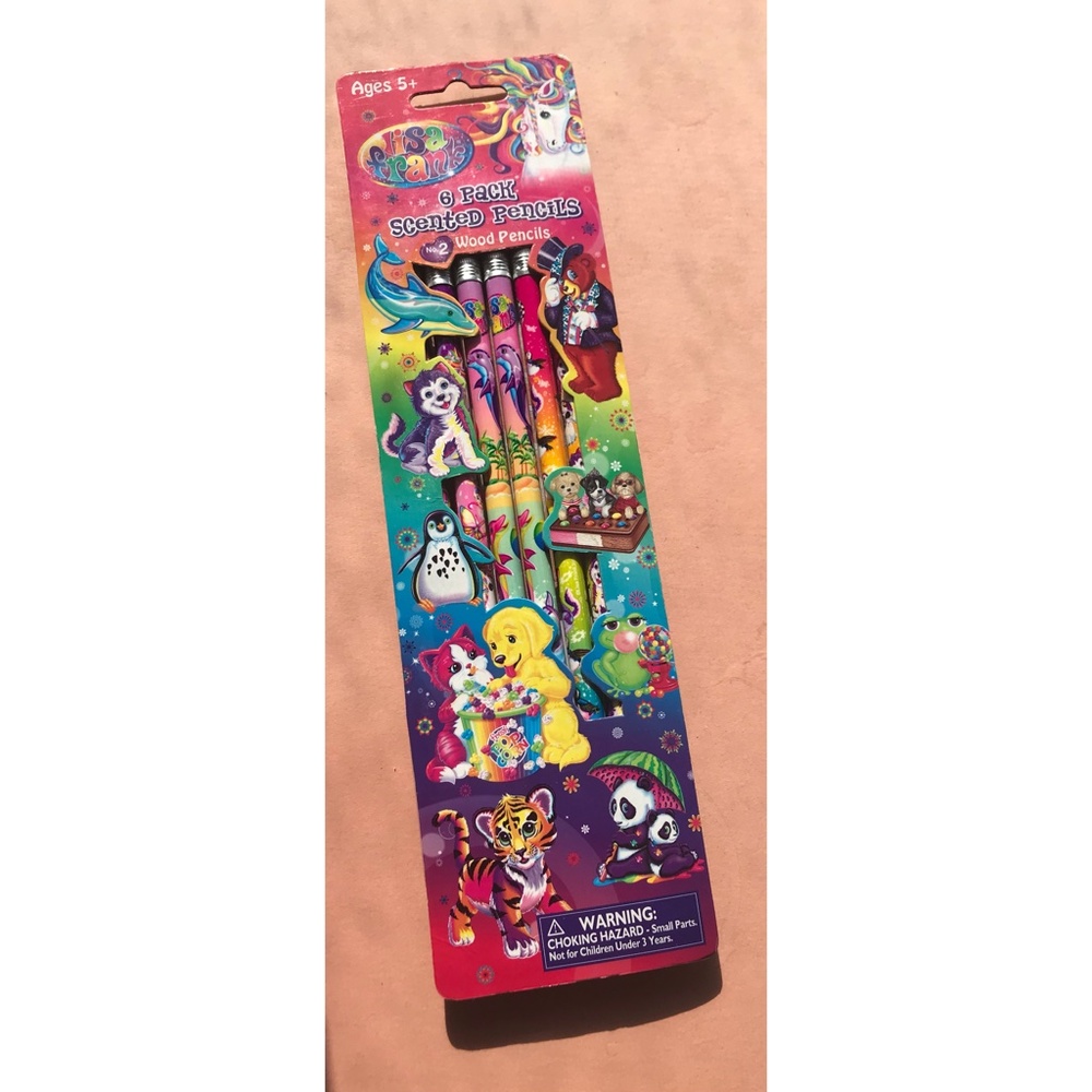 Lisa Frank Vintage Retro Wood Pencil set 6